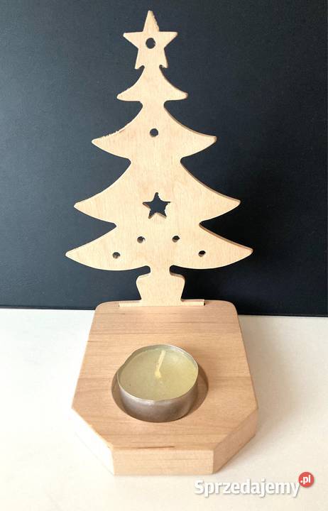 Świecznik na podgrzewacz tealight drewniany Pruszków