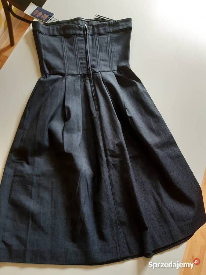 Nowa sukienka bandeau Zara z papierową metką Kraków