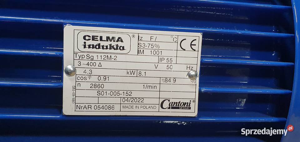 Silnik elektryczny 400V Celma Indukta Sg 112M2 Swarzędz