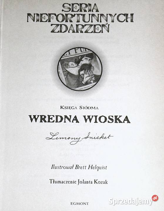 Wredna wioska Seria niefortunnych zdarzeń Lemony Książki i Podręczniki Chełm
