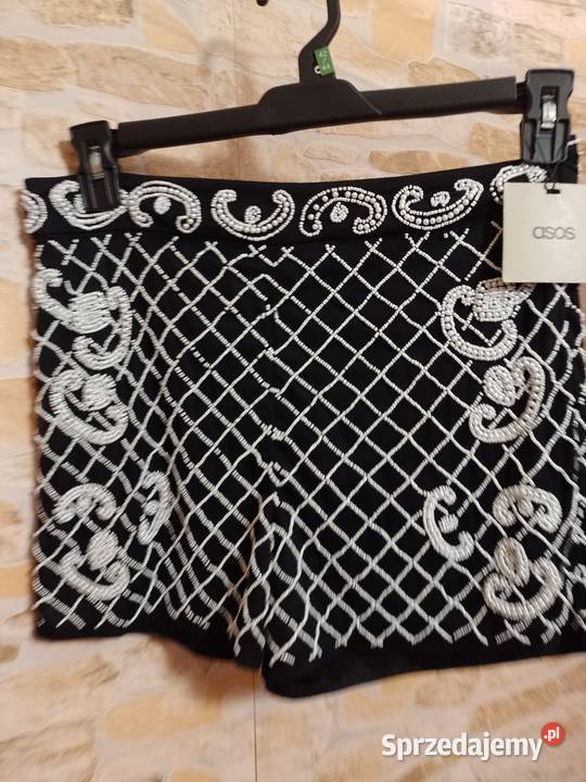 38M ASOS Bogato zdobione koralikami Szorty czarny Kraków
