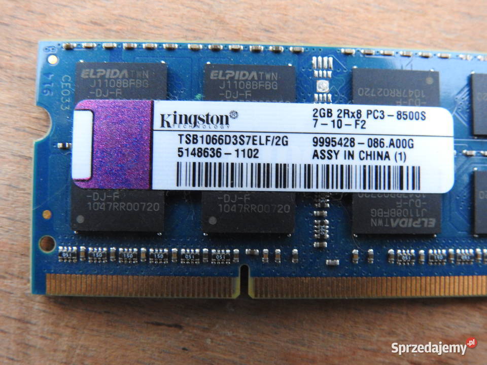 Kingston Pamięć ram do laptopa 4GB 2 x 2 GB Warszawa