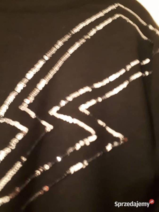 Bluza qs czarna z dwiazdą z cekinów zachodniopomorskie Stargard