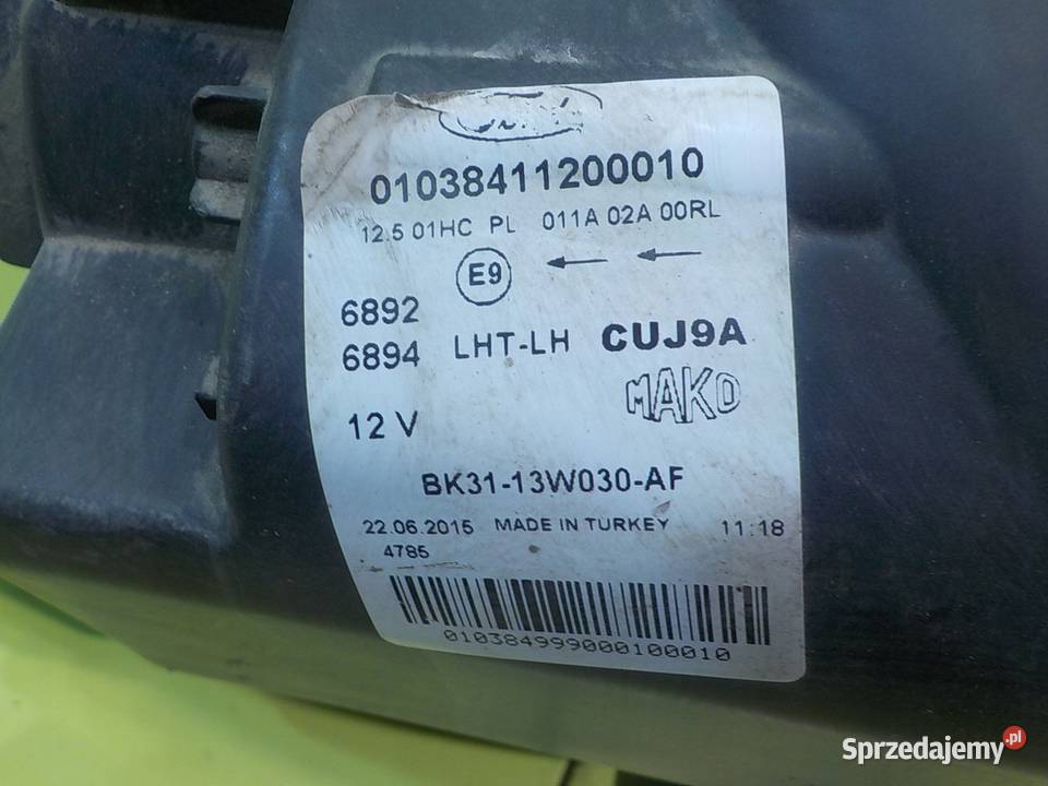 FORD TRANSIT MK8 VIII 22 TDCI 15r lampa lewa osobowe Suków