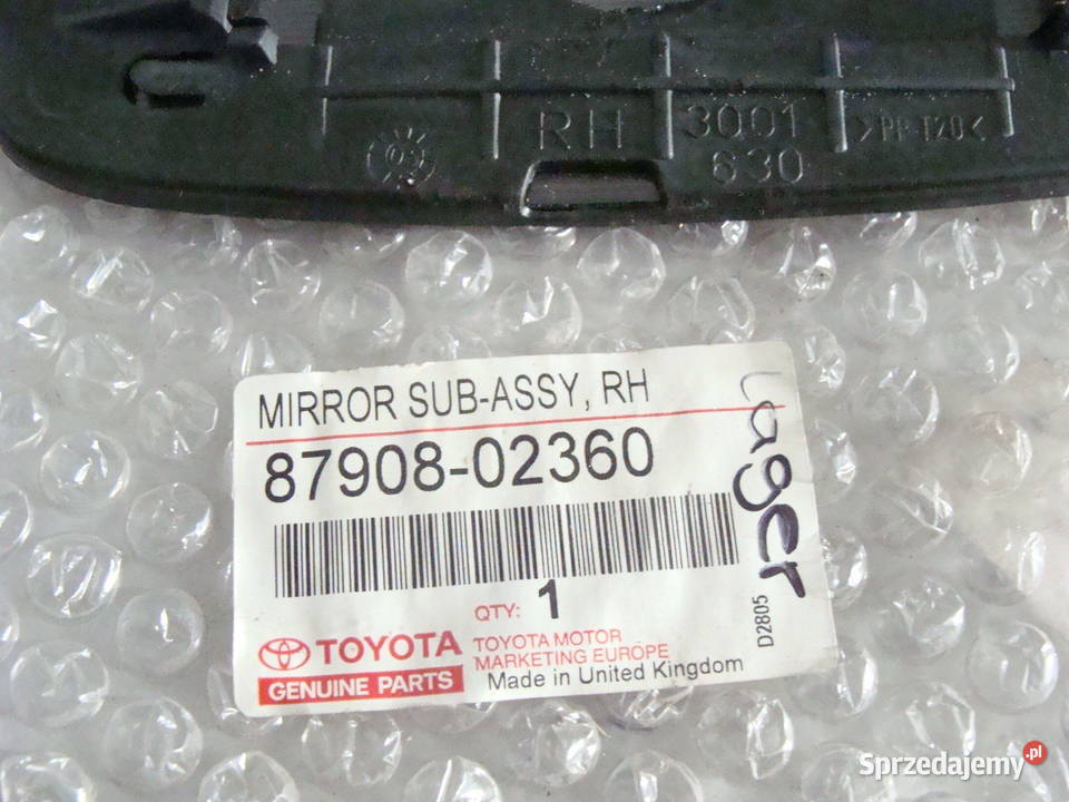 WKŁAD SZKŁO LUSTERKA PRAWY TOYOTA COROLLA E12 02