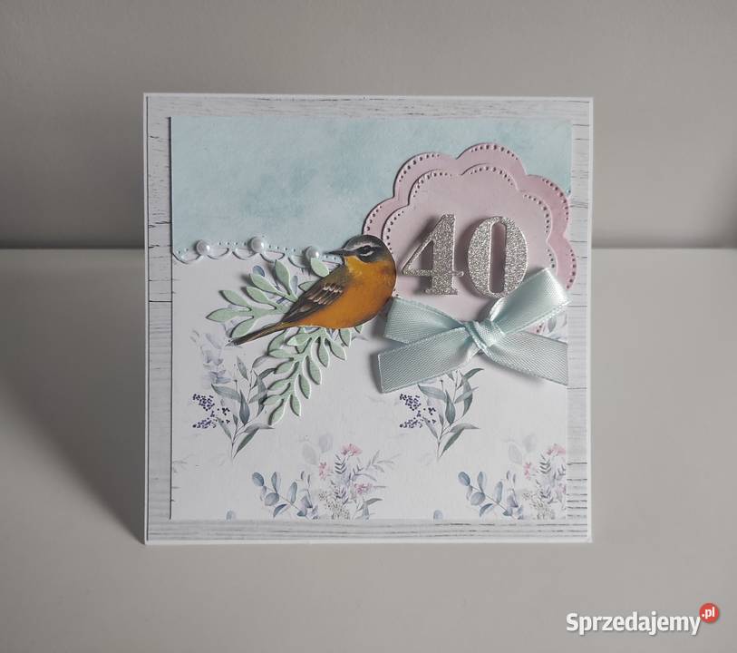 Kartka ręcznie robiona na urodziny urodzinowa Łódź