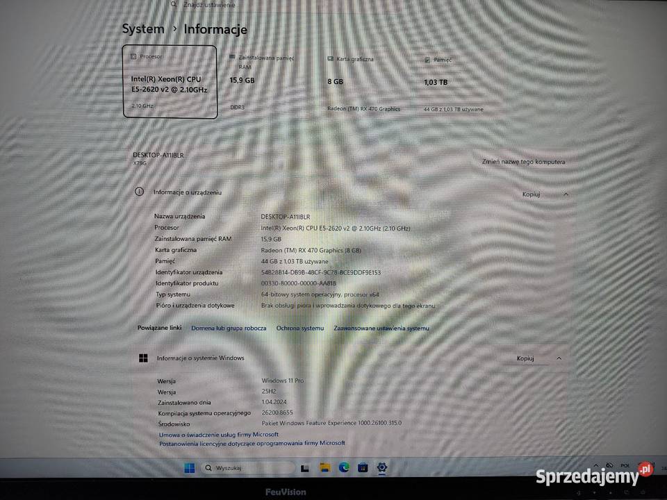 Wydajny Komputer do Gier i Nauki RX 470 8GB Nowa świętokrzyskie Kielce