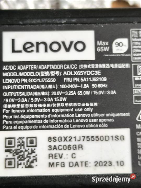 Zasilacz Lenovo do laptopa