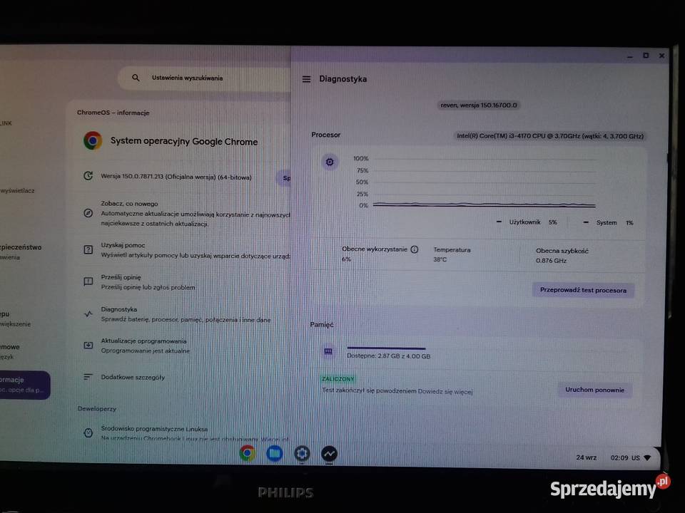 Samsung DDR3 4GB 1600MHz PC3 12800U DIMM używana Bydgoszcz