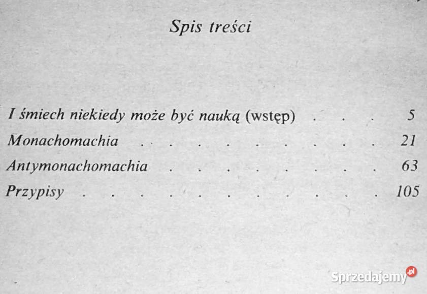 Monachomachia Antymonachomachia Ignacy Krasicki miękka Chełm sprzedam