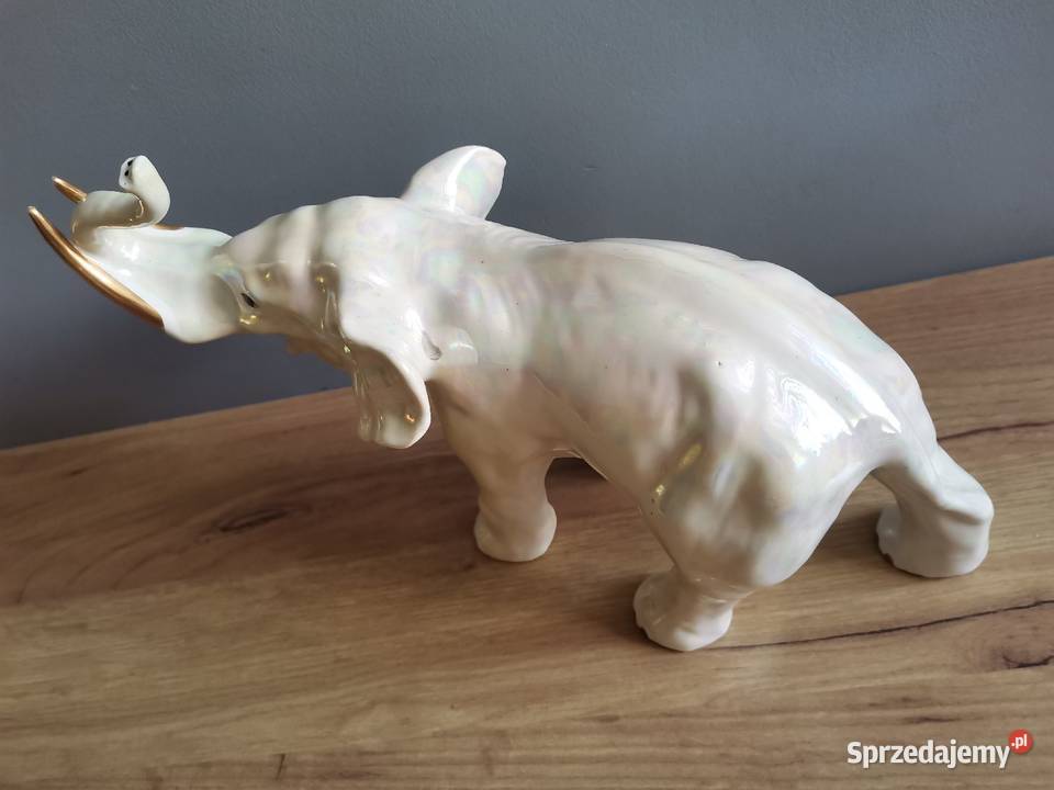 Stara figurka porcelanowa Słoń porcelana Katowice sprzedam