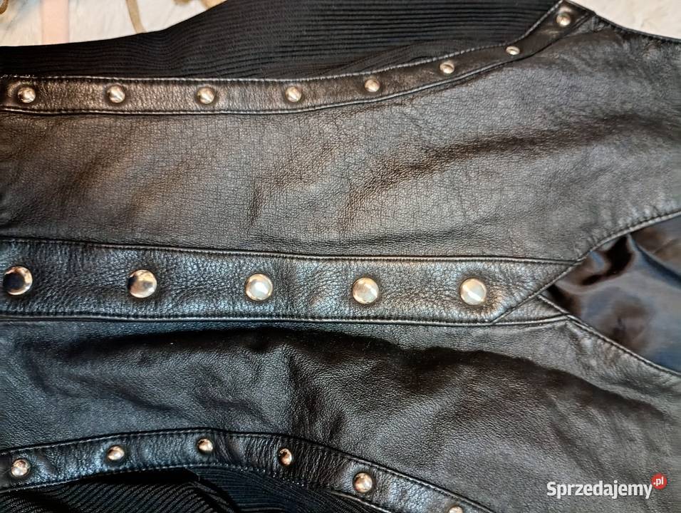 38M Genuine Leather Skórzana bogato zdobiona Bluzki i koszule