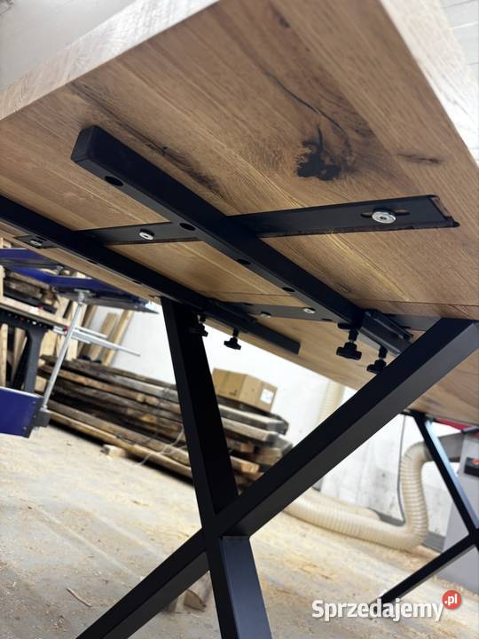 Dębowy stół loft rozkładany z dostawką Stoły Myślenice sprzedam