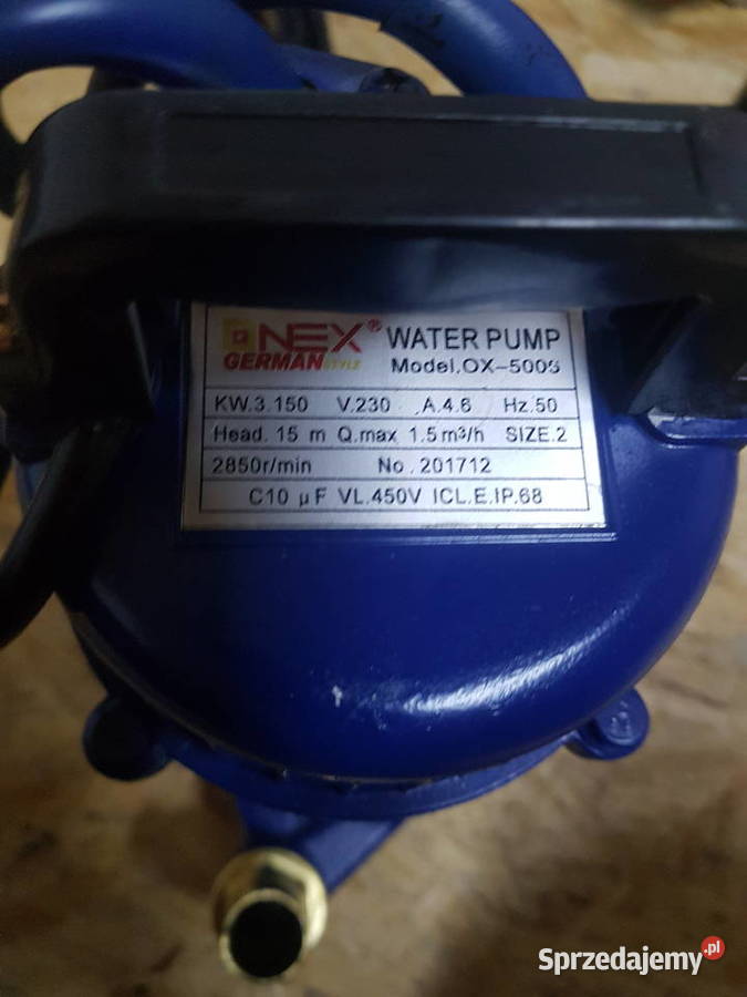 POMPA DO BRUDNEJ WODY 3150W PŁYWAK SITKO OX5006 wielkopolskie Głogowa sprzedam