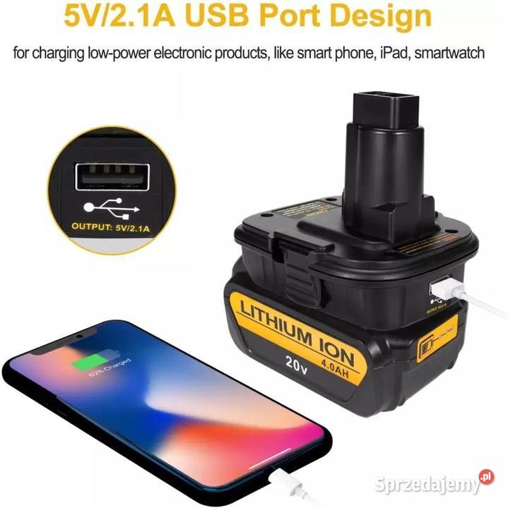Adapter przejściówka Ryobi Milwaukee Dewalt USB dolnośląskie Marcinowice sprzedam