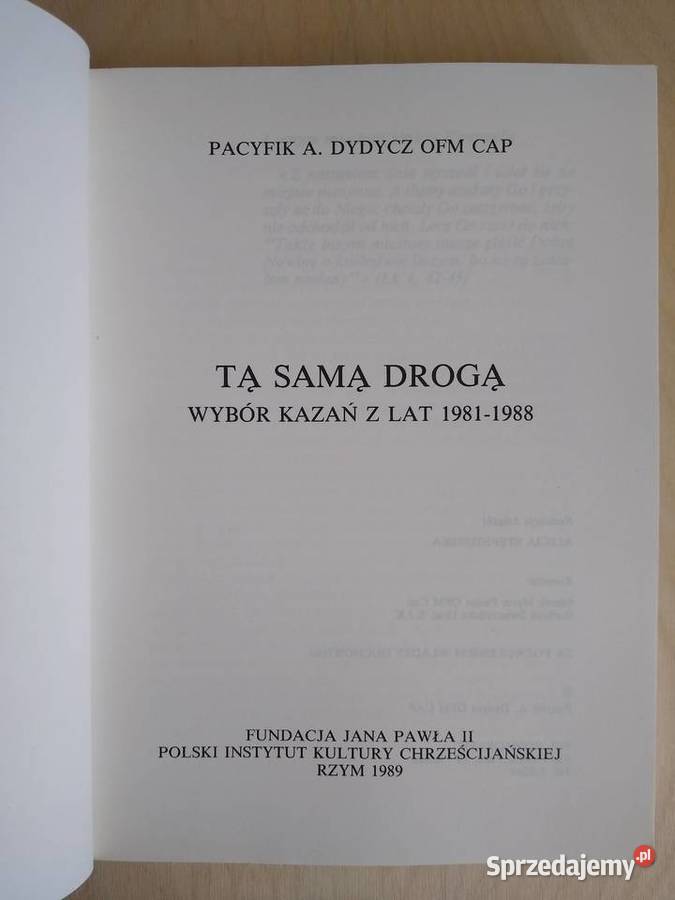 Tą samą drogą Pacyfik A Dydycz OM CAP miękka Gdańsk sprzedam