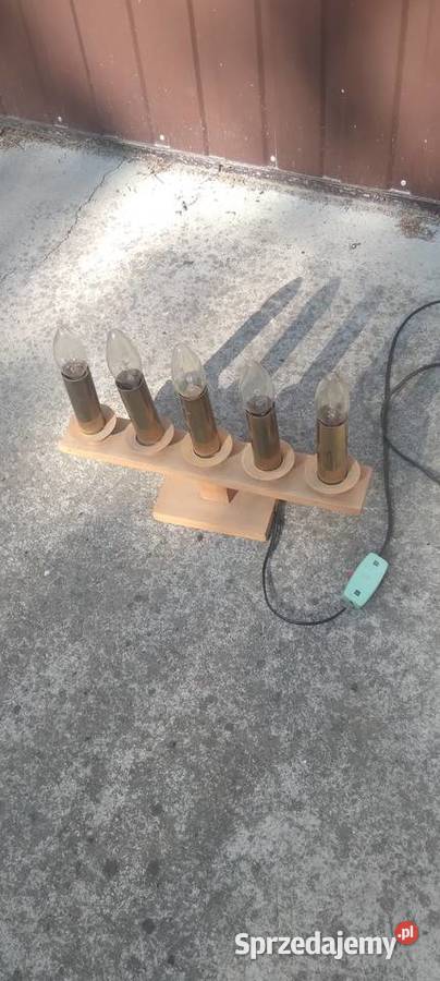 Lampka stołowa ala świecznik PRL