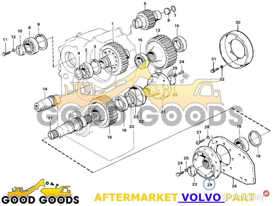 VOLVO FLANSZA SKRZYNI ROZDZIELCZEJ 4720535 Części do maszyn budowlanych Władysławów