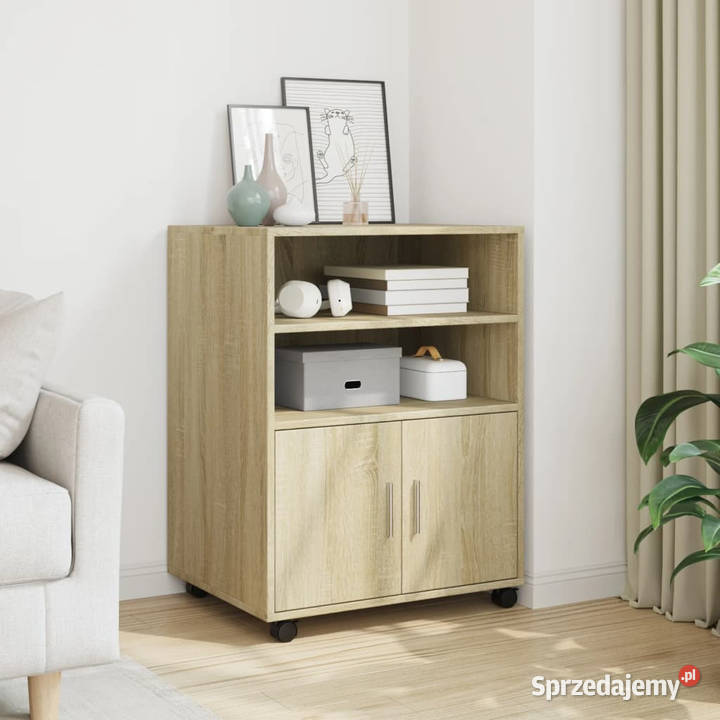 Szafka na kółkach dąb sonoma 60x48x81 WM853166 Warszawa