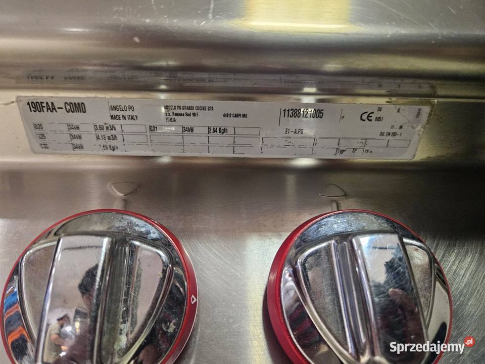 Kuchnia gazowa 8 palników Angelo 190FAAFOMO 2 x Pszczyna