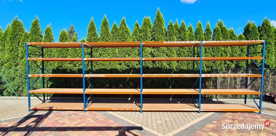 Regał magazynowy półkowy z demontażu 250x120x850 Radomierz