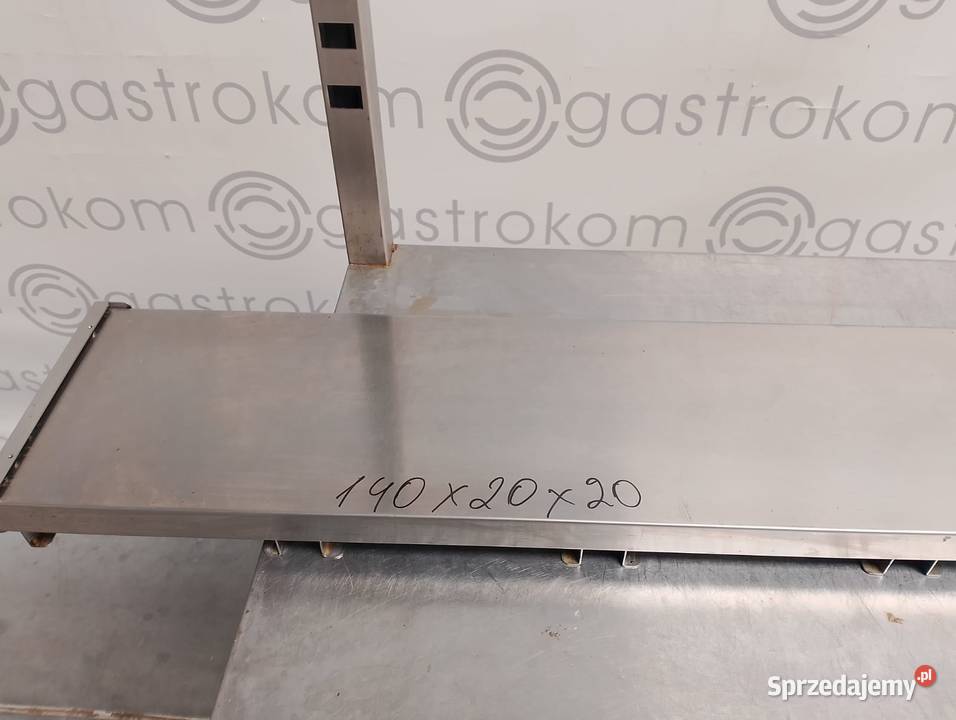Półka ścienna wisząca na konsolach nierdzewna na