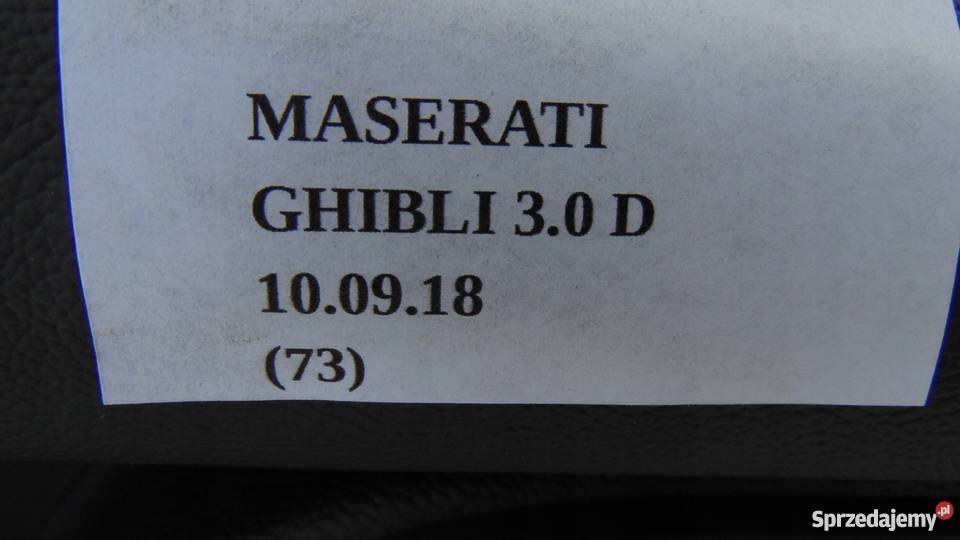 BOCZEK TAPICERKA LEWY TYŁ MASERATI GHIBLI 30D Nowy Tomyśl