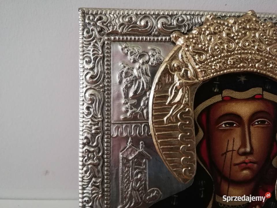 Piękna Ikona Matka Boska Częstochowska Łódź