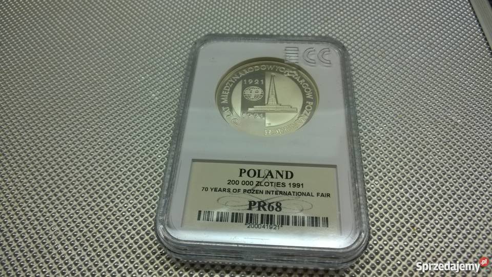 Srebrna moneta 200000 złotych 1991 Warszawa
