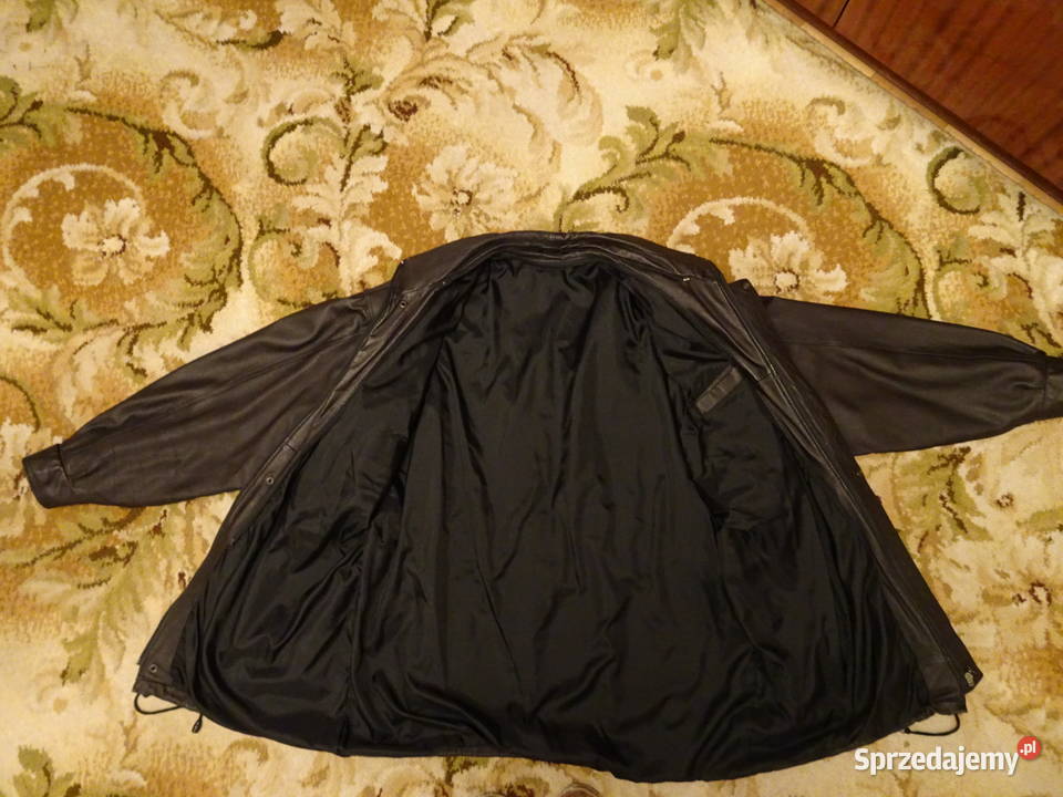czarna skórzana kurtka męska XXL Kurtki i płaszcze mazowieckie