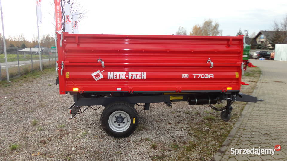 Przyczepa jednoosiowa MetalFach T703A1 38T Jarocin