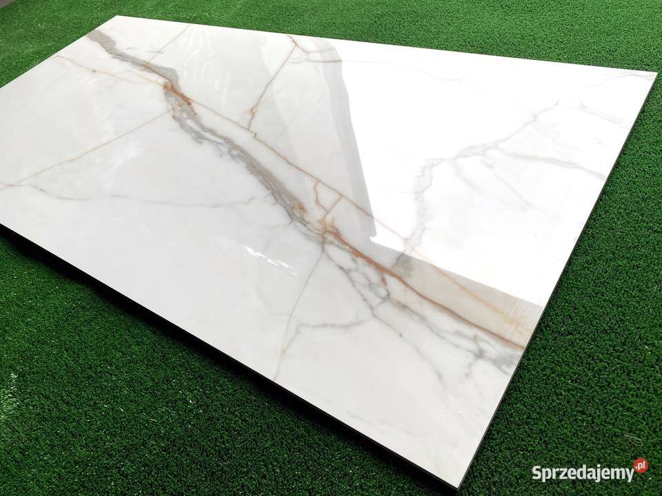 BIAŁY MARMUR POLEROWANY ŻYŁKA 120x60 WYSOKI Łask