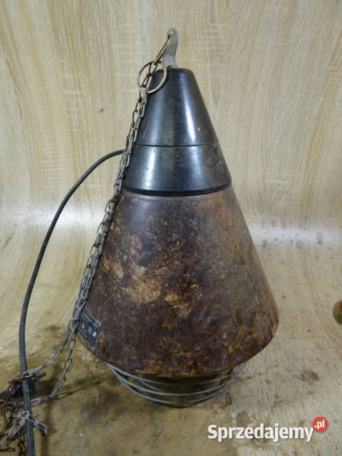lampa wisząca Industrial loft fabryczna org DDR Żary