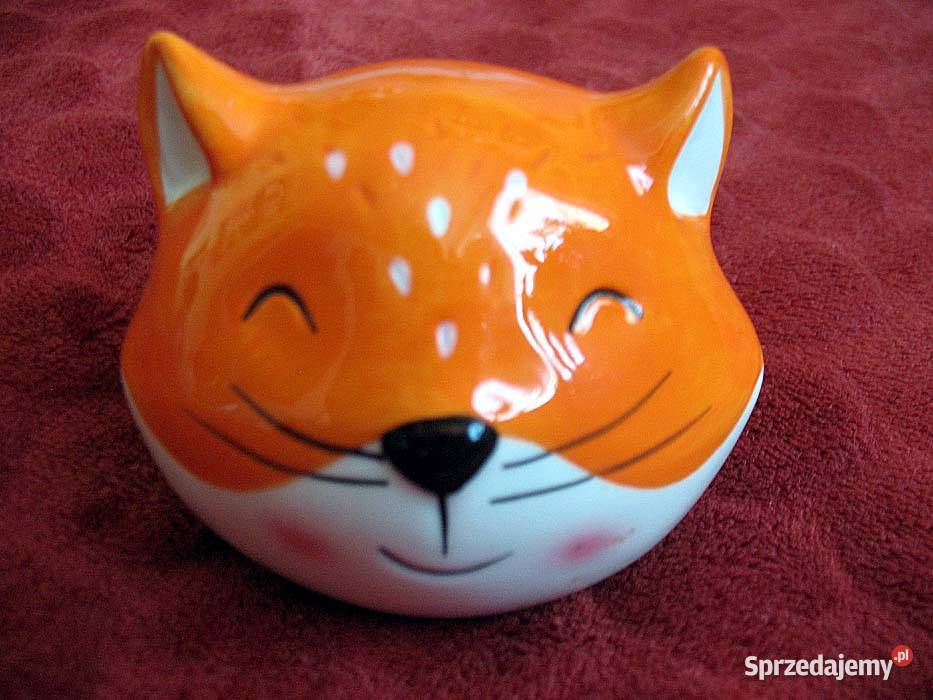 Lis rudzielec skarbonka 7 x 9 x 7 Porcelana Figurki i rzeźby Siedlce sprzedam