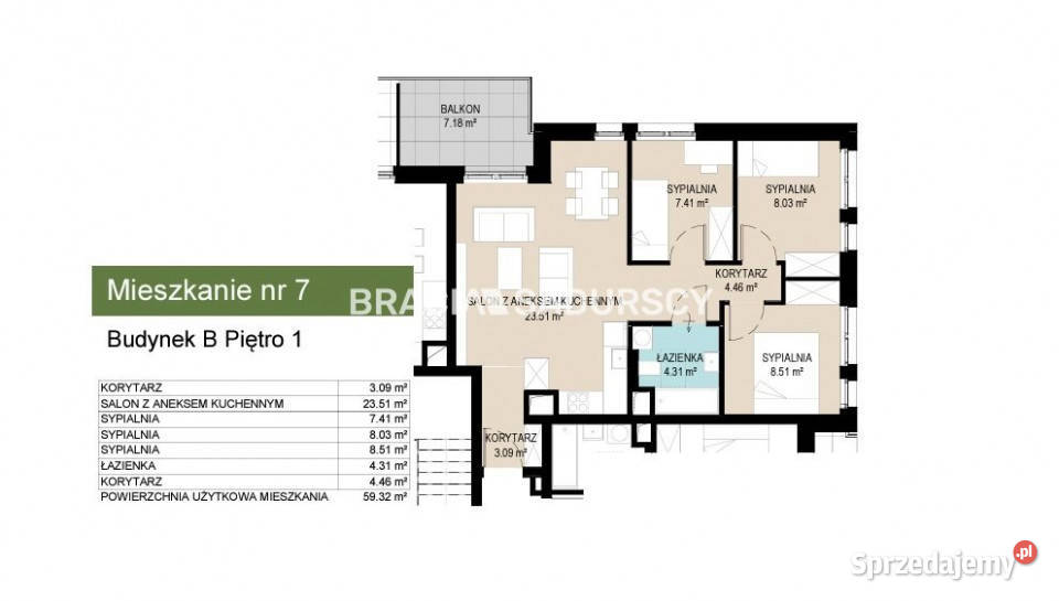 Mieszkanie Kraków Kantrowicka 5931m2 4 pok własność