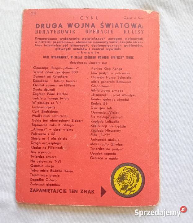 Żółty Tygrys Wojciech Sulewski Dymy Koźminek sprzedam