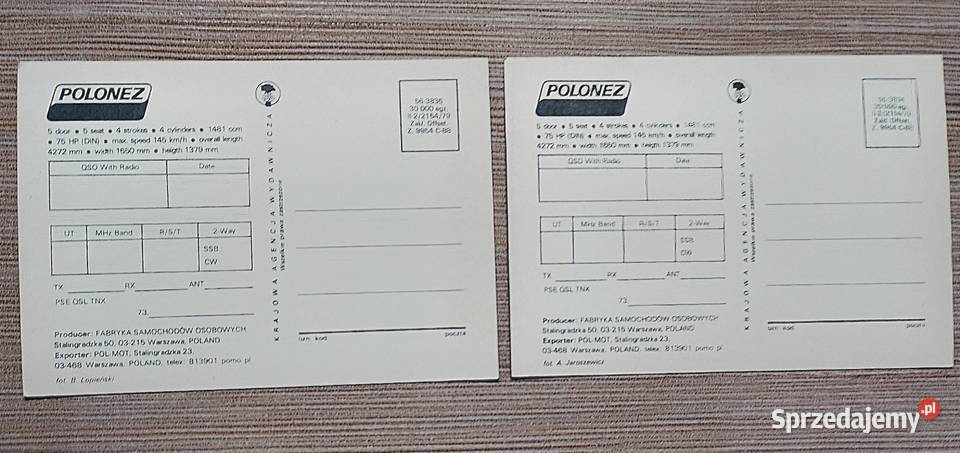 Kartki pocztowe samochód polonez stan idealny Pocztówki i karty telefoniczne Stalowa Wola