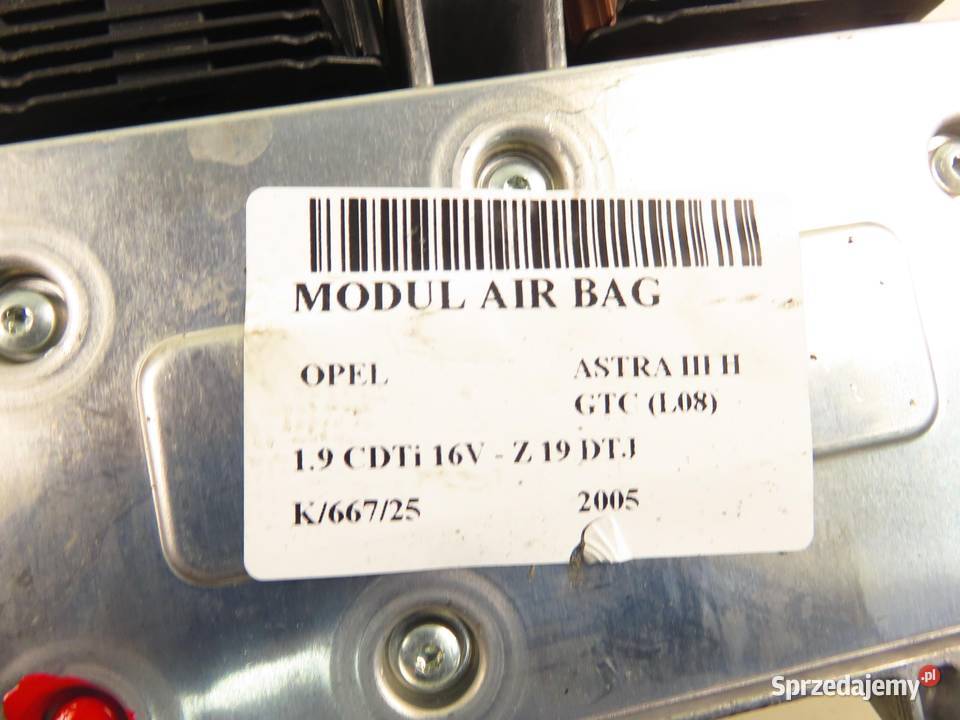 MODUŁ AIRBAG OPEL ASTRA III H GTC L08 13227918