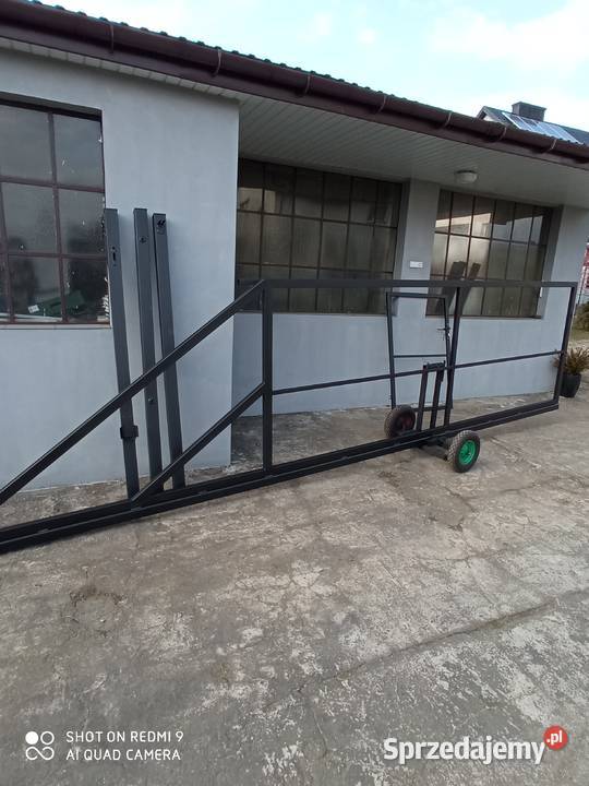 Brama przesuwna 4mb z furtką 1m przesuwna Orońsko