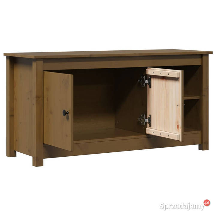 Szafka pod TV miodowy brąz 103x365x52 drewno