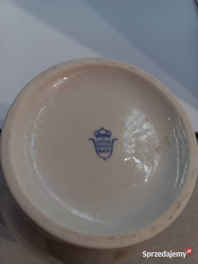 Porcelanowy ręcznie malowany wazon sygn kujawsko-pomorskie Inowrocław