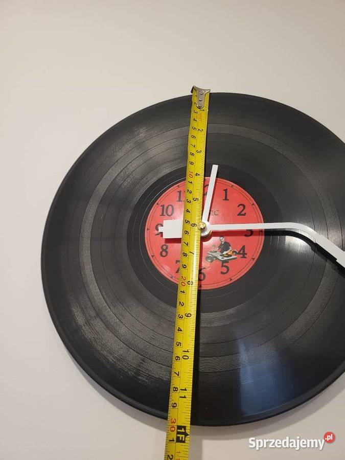 Nowy zegar winylowy Retro Vinyl Clock CICHY loft czarny sprzedam
