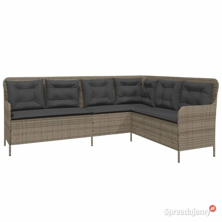 2częściowa sofa ogrodowa z poduszkami szara Warszawa