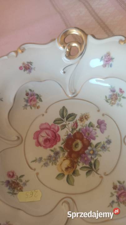 Patera z różami Ilmenau Made in Germany
Złocona pomorskie Gdańsk