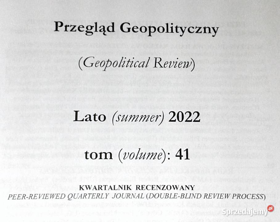 Przegląd Geopolityczny Tom 41 Lato 2022 Chełm