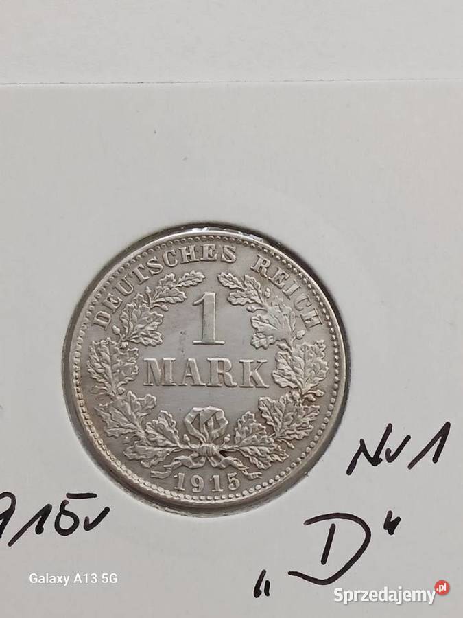 1 Marka Prusy 1915 r 1 mennica D sprzedam
