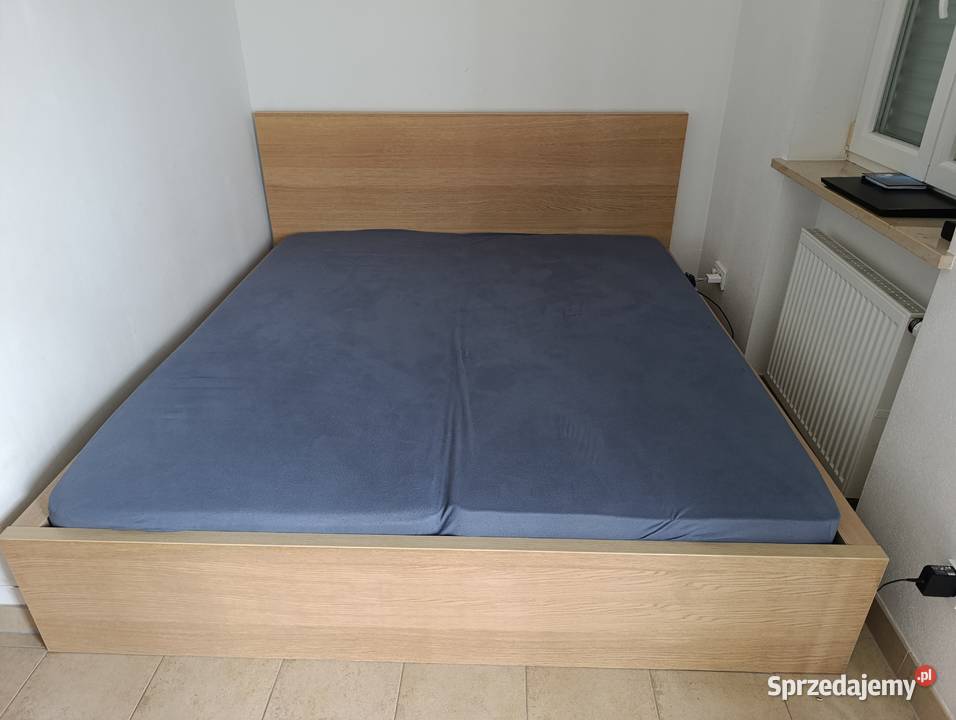 Łóżko Malm Ikea 180200 ze stelażem Radostynia