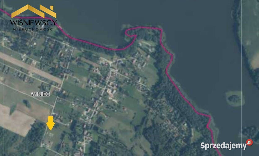 Uzbrojona działka 1800m 600 m jeziora Sprzedaż Winiec sprzedam