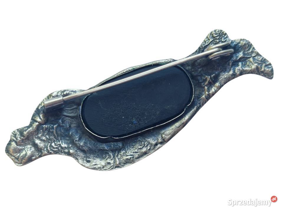 VINTAGE ZSRR PAUA ABALONE PRL SREBRNA BROSZKA srebro Częstochowa