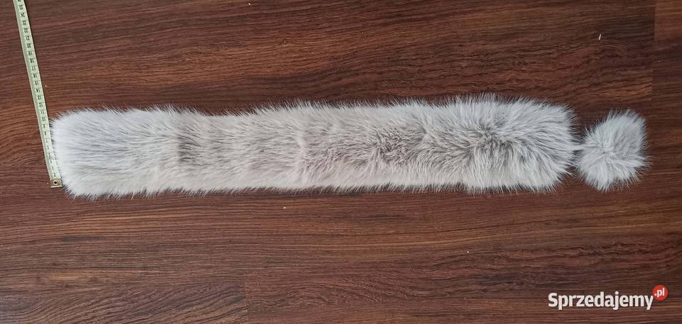 Damski szalik futerko w kolorze szarym Lędziny